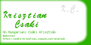 krisztian csaki business card